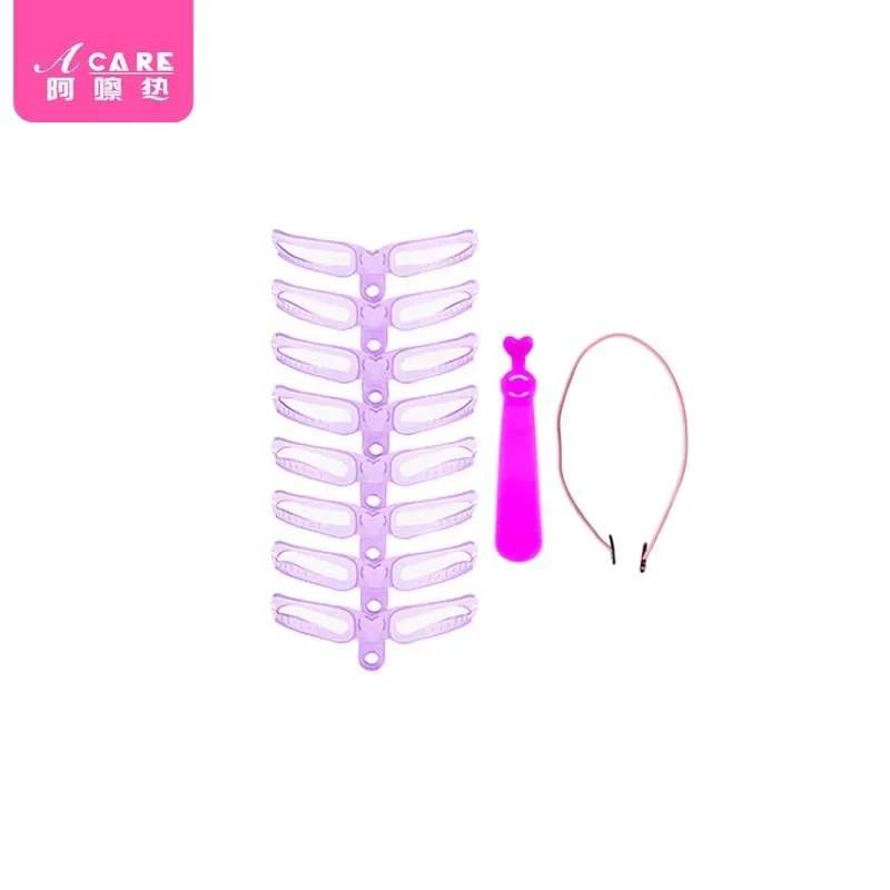 DX01/G gadget Trush/A1PQ9-Easy de usar Estêncil de sobrancelha feminino portátil de uma peça de ajuda simétrica sobrancelha corpo-equipado Begi