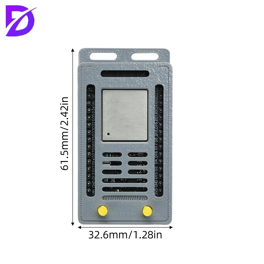 ESP32 Wi-Fi/Bluetooth Development Board Expansion Enclosure with 30-Pin Type-C Connector—3D-Printed Enclosure DIY Kit