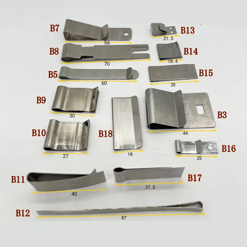 10PCS Type B Clip Spring Sheet Closed Flat Wire Stainless Steel Clip Spring  Sheet