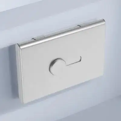 Business Card Holder Aluminum Alloy Mini Briefcase Design Slide Out Metal Card Case Portable Cards Organizer Office