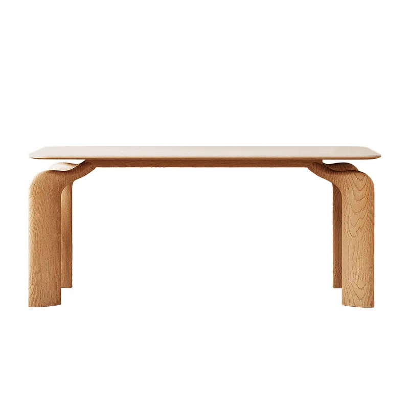 

Log, Cream Wind, Solid Wood, Slate, Dining Table, Household, Rectangle