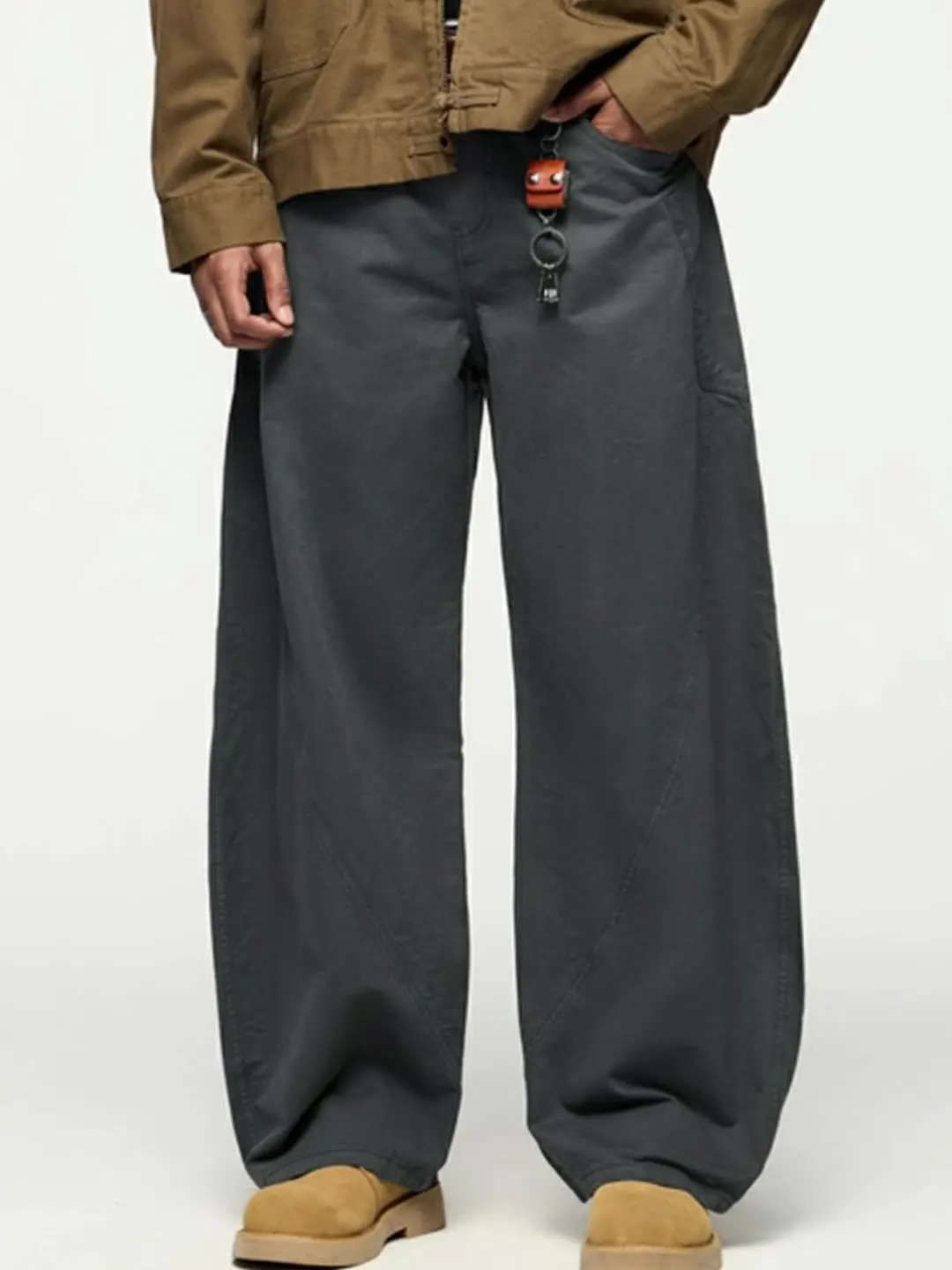 

Jiezhan Men's Clothing Dyed Curved Blade Work Pants Autumn Pure Cotton American Retro Casual Pants