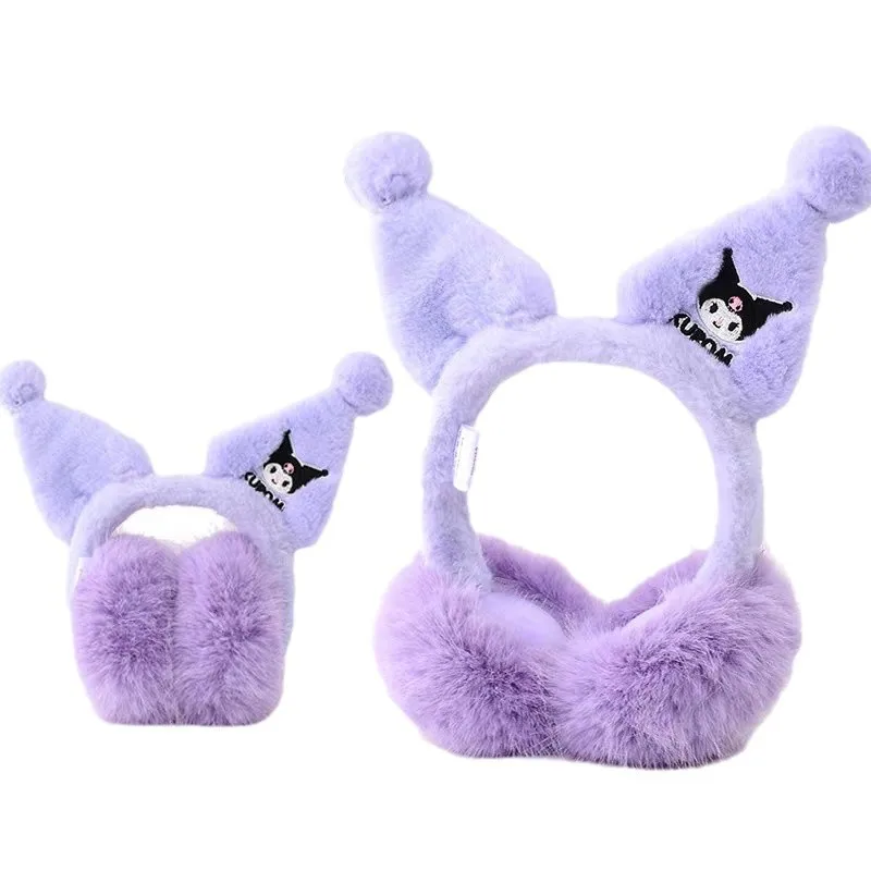 Miniso winter thickened Sanrio cartoon children's ear cups for girls with cold protection and warm ear warm Kulomi ear covers