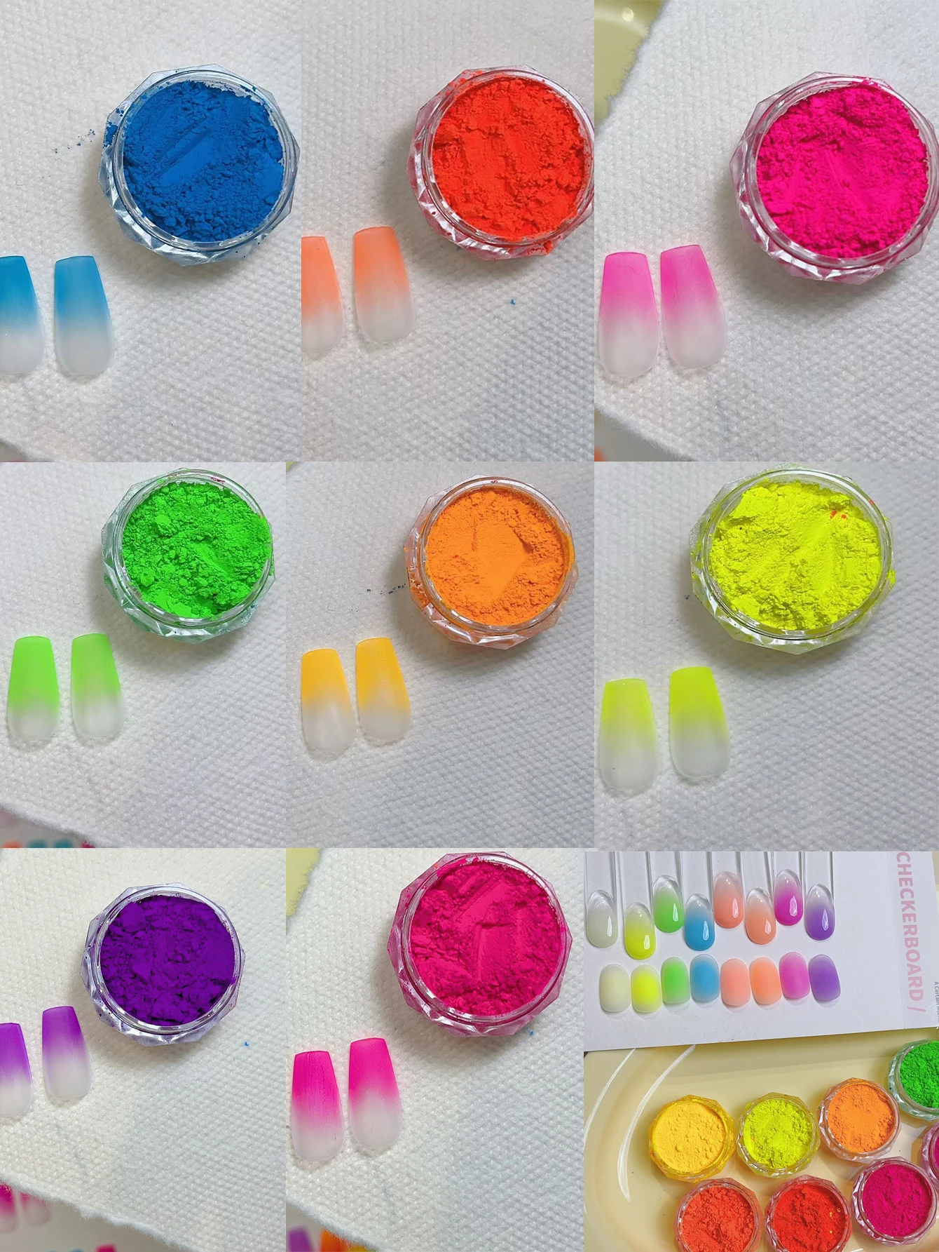1 pedaço de pó de unhas gradiente dopamina material de unhas em pó DIY habilidades de arte de unhas, adequado para presentes para meninas