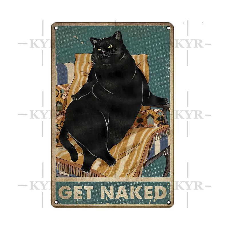 المطبخ كعكة القط علامة معدنية غرفة المعيشة غرفة نوم الحمام اللوحة الفن القصدير الحديد اللوحة ديكور المنزل والسلع المنزلية ملصق #3