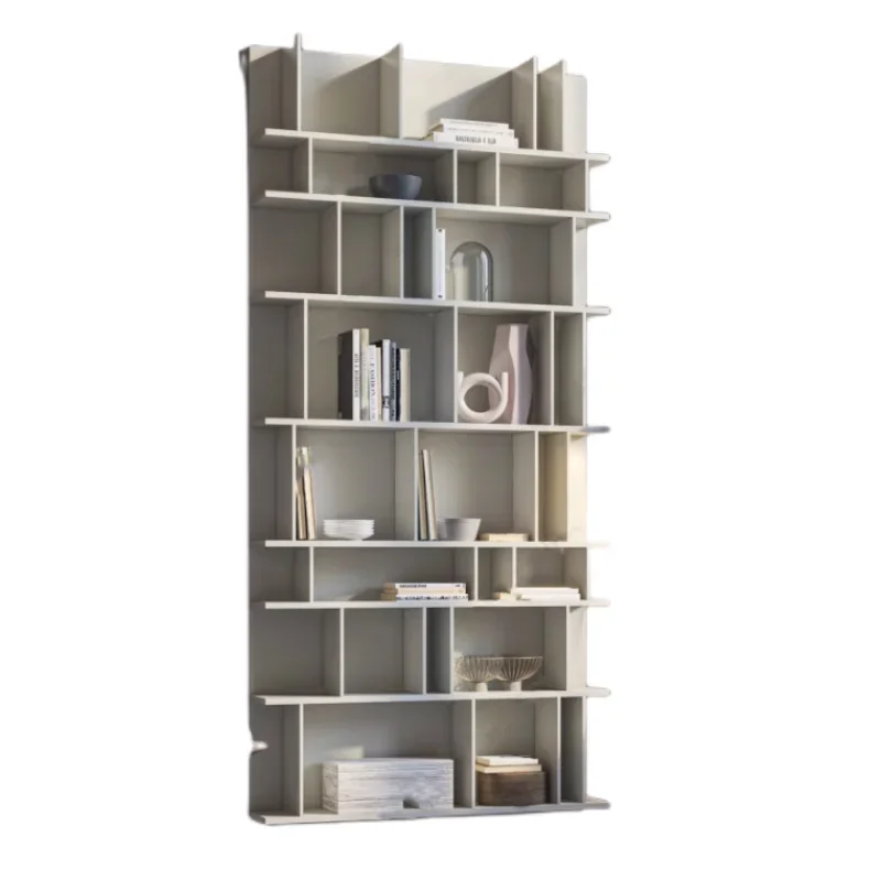 

Italian Minimalist Bookshelf Paint Bookcase Creative Personality Floor Display Cabinet Bookcase