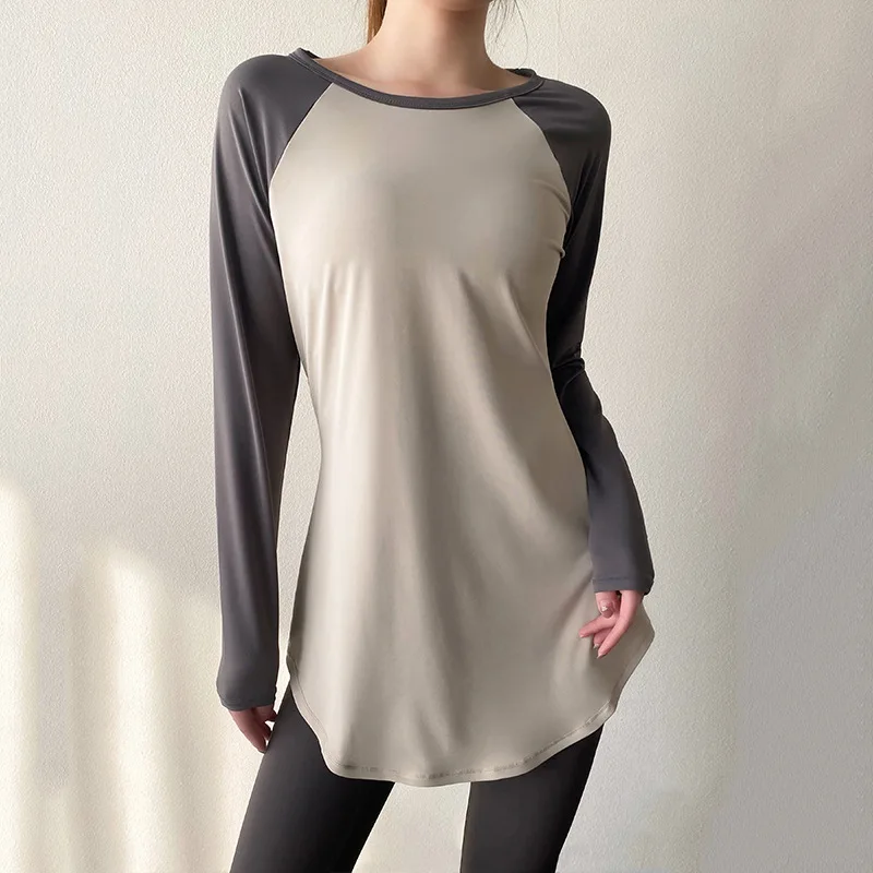 Long Sleeve Yoga Clothes 2024 Pilates Blouse Sport Women Top Yoga Shirt Fitness Running T-shirt Sportswear Gym Yoga Clothing