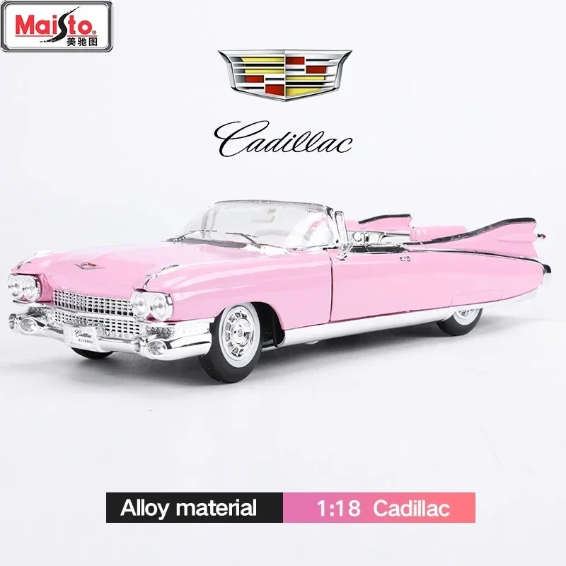 Maisto 1:18 1959 Cadillac Eldorado Biarritz Vintage Car Edition Alloy Luxury Vehicle Toy Diecast Model Decoration Kids Gift Toy