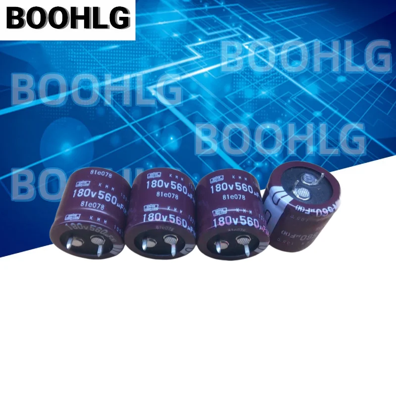 2Pcs KMM 180V 560UF 25X25mm Aluminum Electrolytic Capacitor Radial Lead Power Capacitors