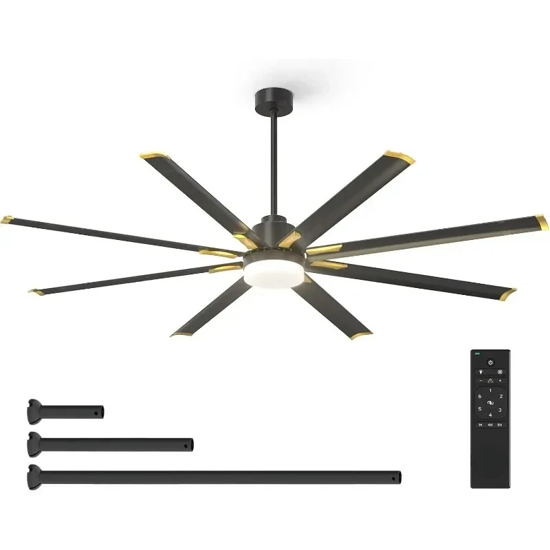 Ceiling Fan  Industrial Ceiling Fan Quiet  Motor Aluminum Reversible Blades Speed Remote Control Ceiling Fans