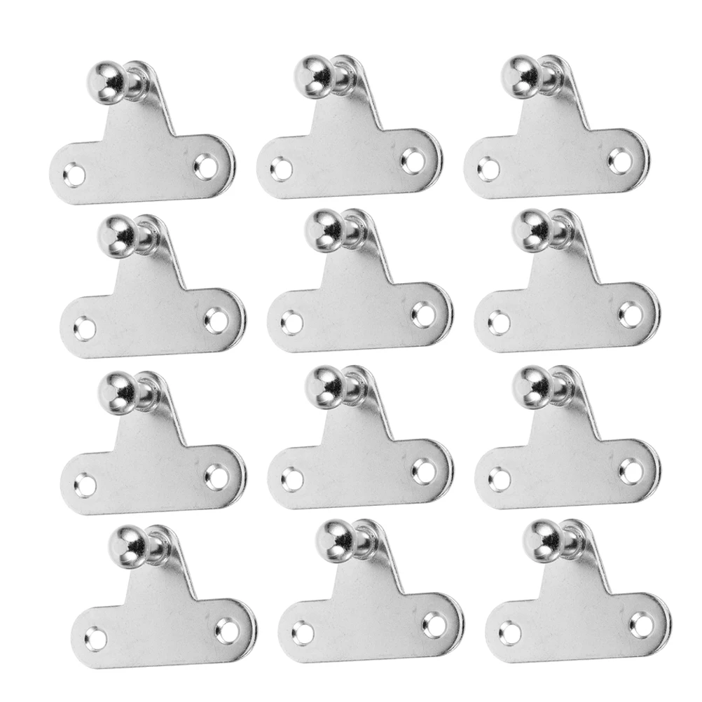 

20 Pcs Gas Strut Mounting Brackets Cabinet Lift Lid Silver Fixed Triangle Base Prop Strut Post Bases Furniture Hinges Hardware