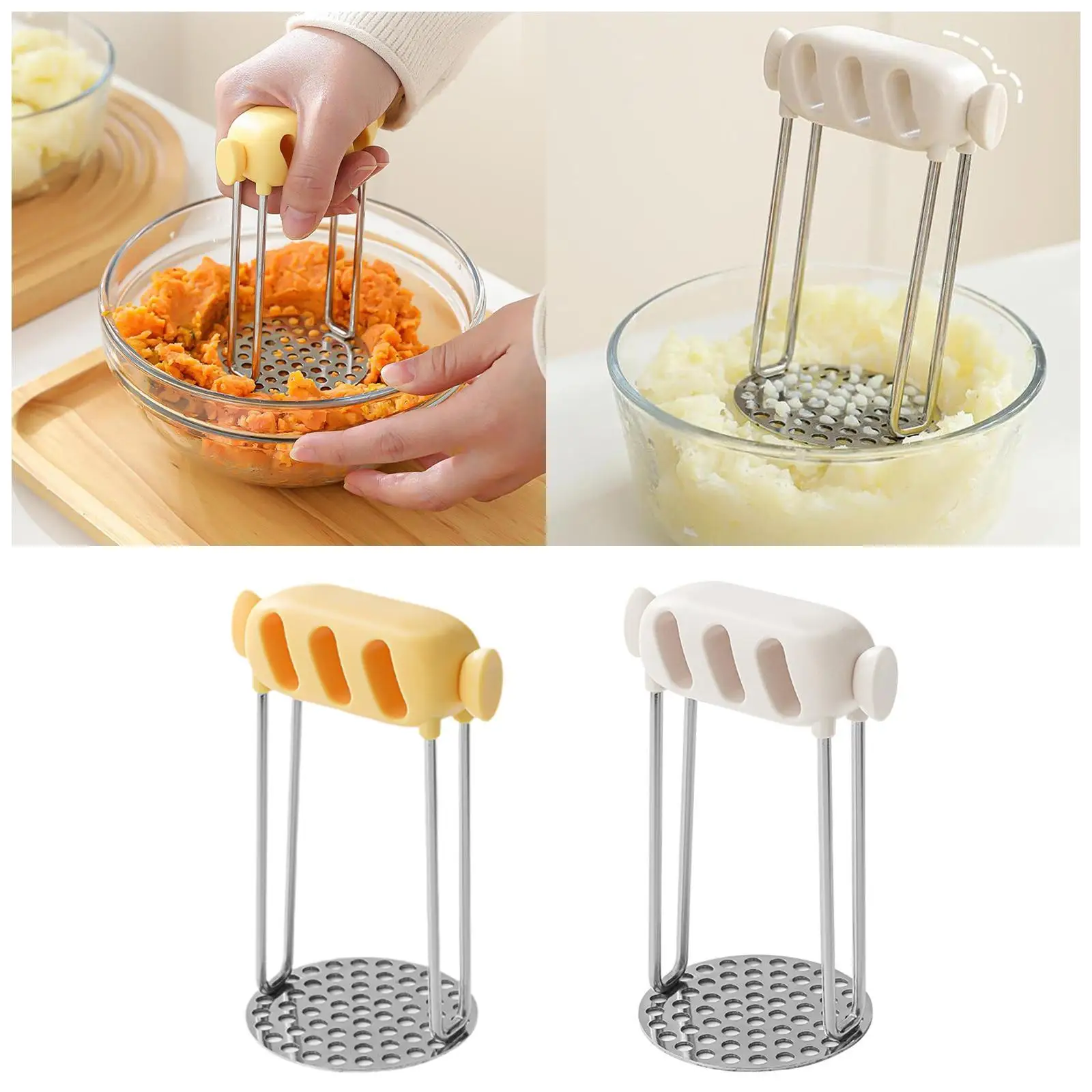 Potato Ricer Mashing Utensil Crusher Food Masher Potato Masher Potato Smasher for Vegetables Sweet Potatoes Fruits Cooking Beans