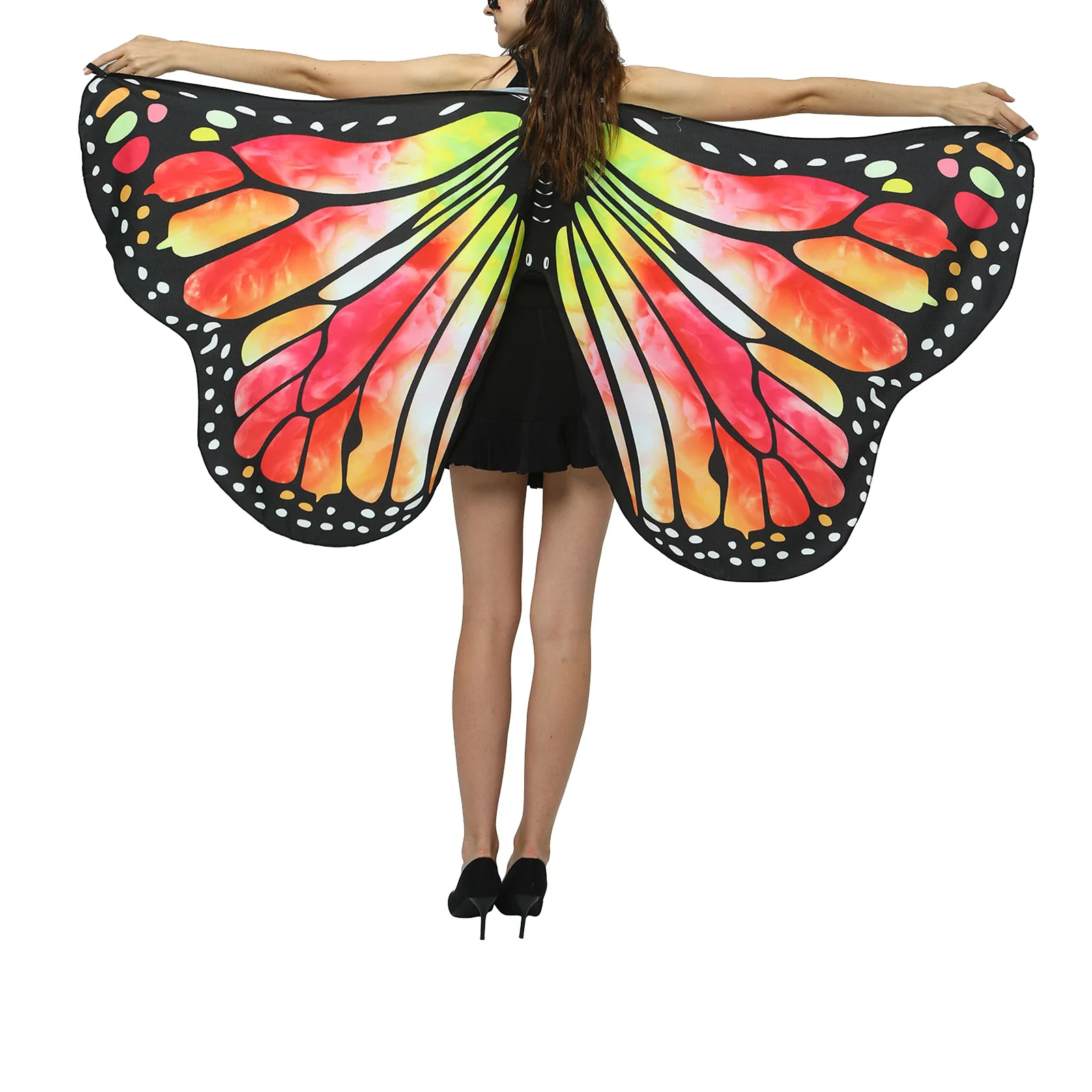 

Mardi Party Womens Adult Festival Party Fashion Clothing Printed Butterfly Cape Role Play Carnival Festival Celebration