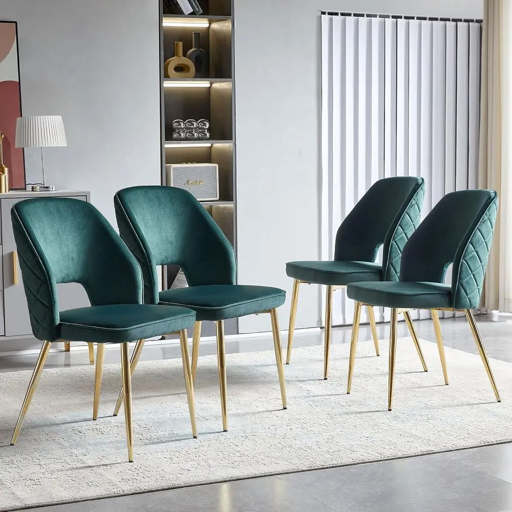 

Mid-Century Style Upholstered Chairs with Velvet Cushions for Living Room or Home Office