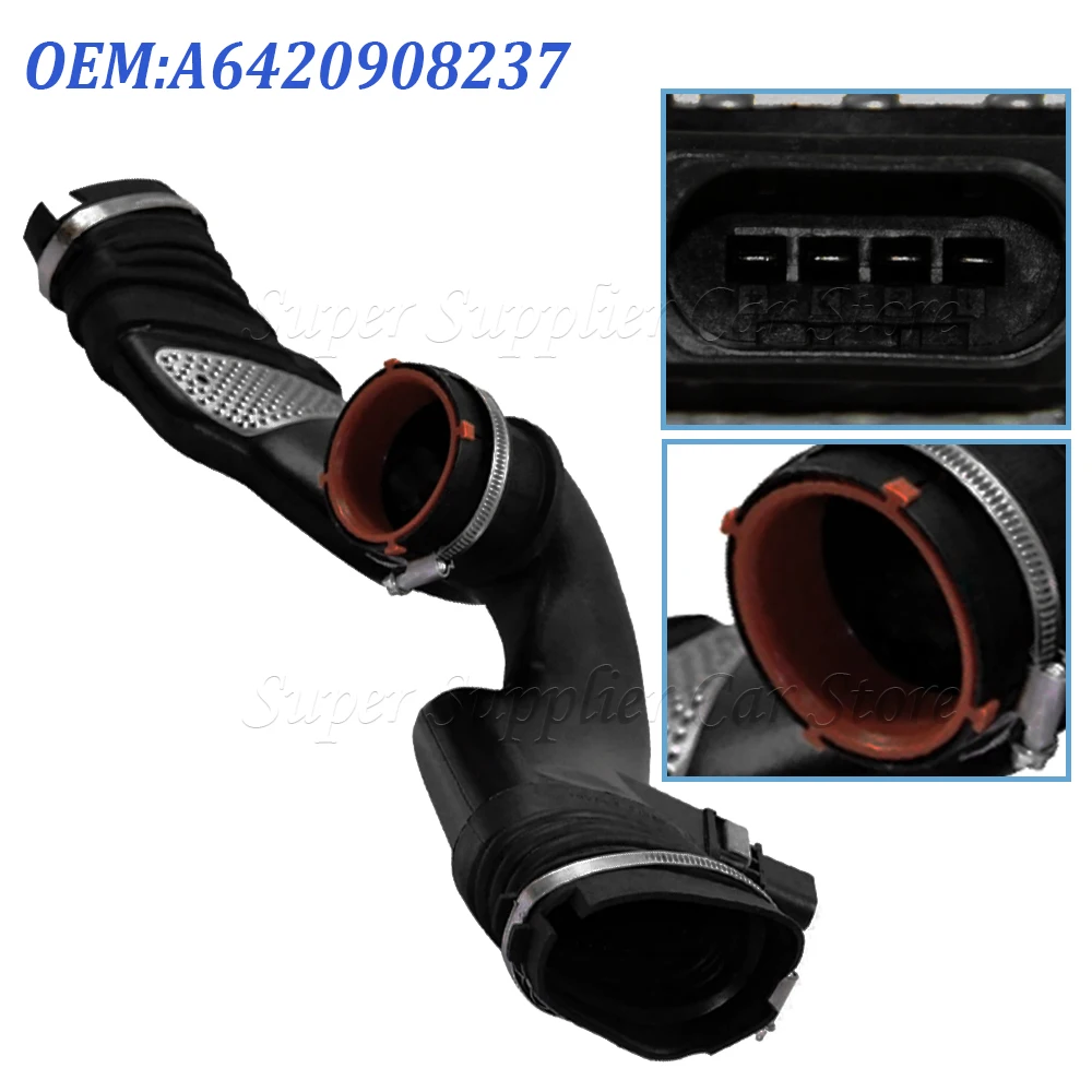 A6420908237 For Mercedes Benz OM642 W211 W164 W251 Engine Air Hose Duct With Flow Mass Sensor 6420946397 A6420943497 6420908237