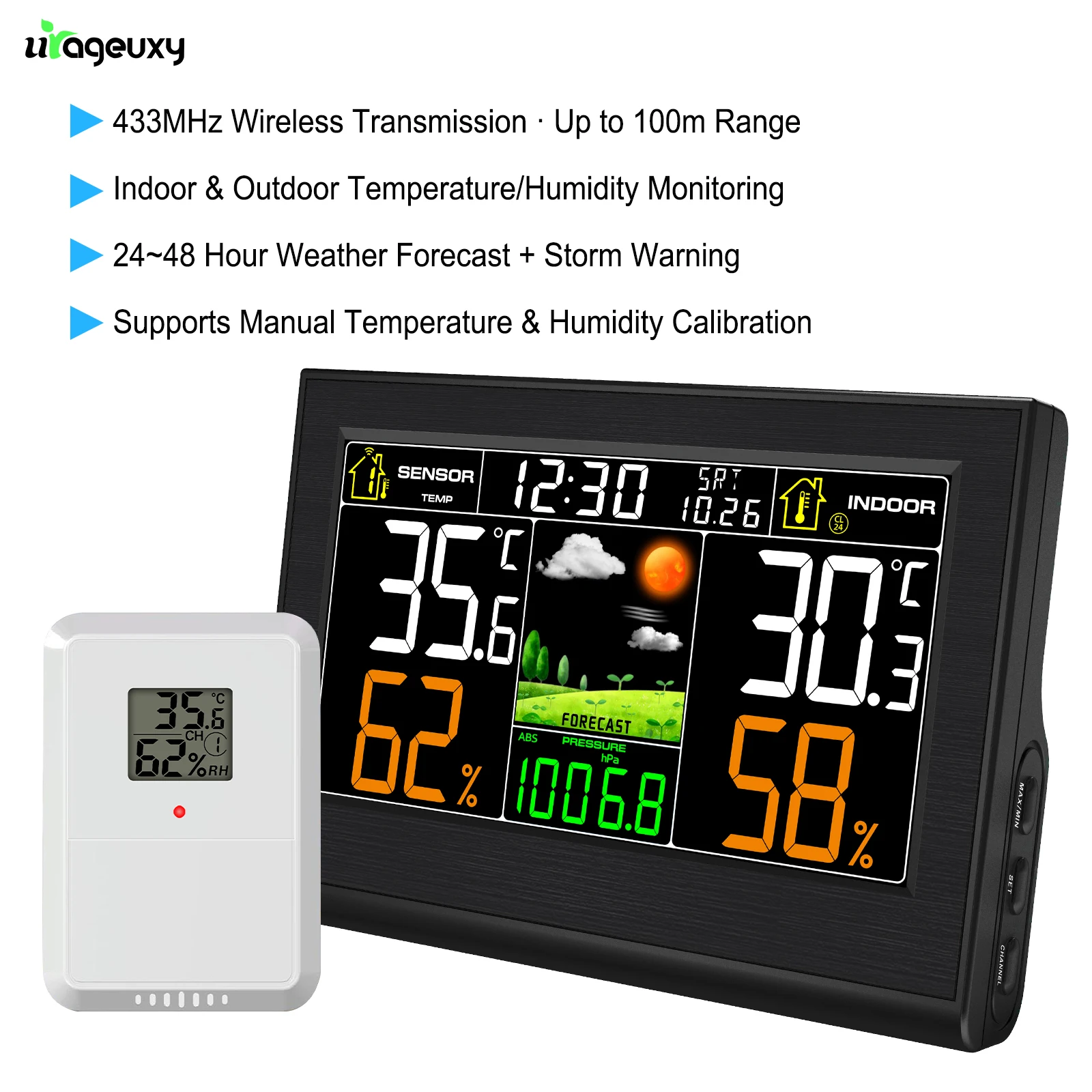 Drahtlose Wetterstationsuhr mi – Weather Station Indoor Bewertung und Preis