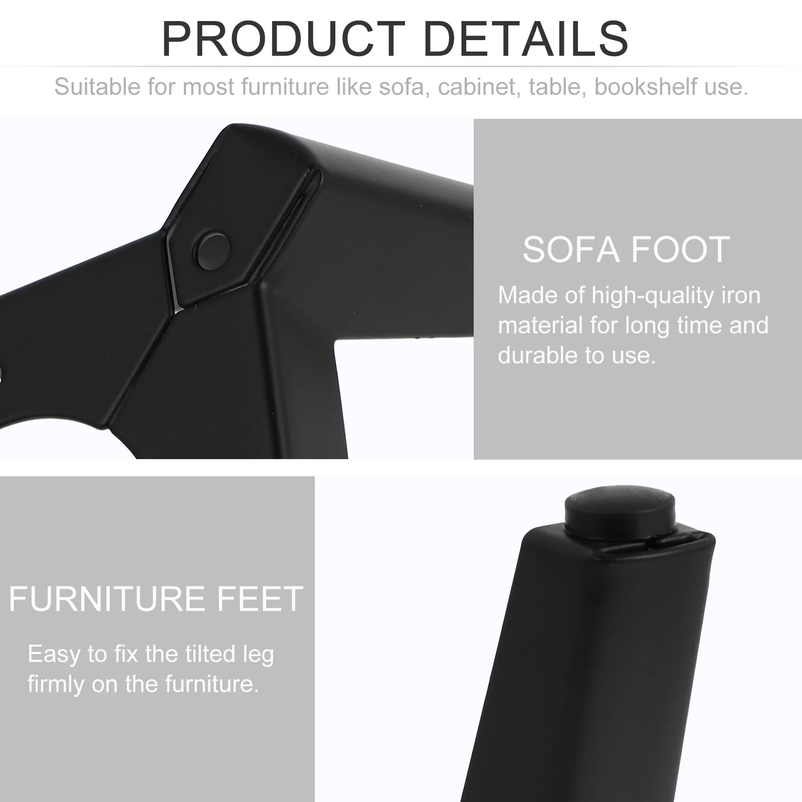4 pezzi gambe per aerei resistenti piedini di supporto robusti per divano armadio tavolo scrivania piedini per mobili in ferro gamba del divano piede dell'armadio