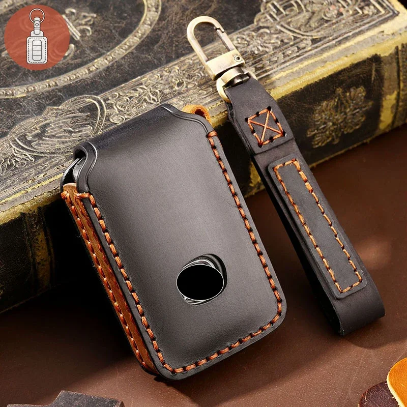 Genuine Leather Key Case for Mazda Key Protector Japanese Next Generation Car Decoration Accessories Top Layer Leather 3&4 Keys
