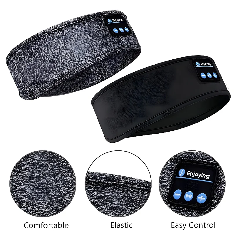 Diadema de música con Bluetooth, diadema deportiva transpirable, banda inalámbrica para correr, banda atlética personalizada para auriculares para dormir, Verano