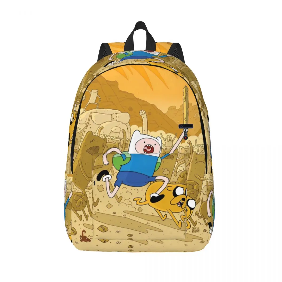 Finn the Human Adventure Running Time Fashion Backpack Outdoor High School Business Daypack for Men Women College Shoulder Bag