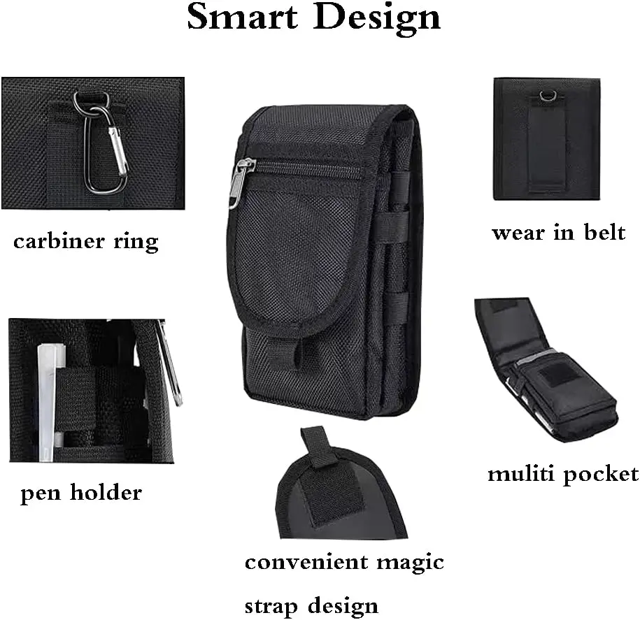 Cell Phone Pouch/Holsters for Men Belt, Multi-Purpose Phone Belt Pouch, Phone Case Tool Holder, Tactical Molle Phone Pouch Carry