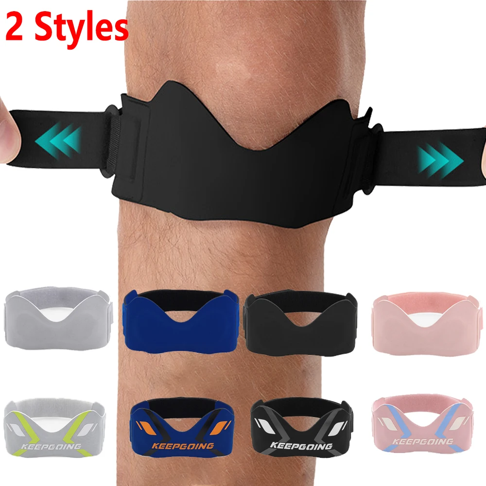 RGGMQQ 2Styles Patella Strap 1PCS Adjustable Patella Band Stabilizer Knee Brace for Basketball, Squats Knee Support,Tendonitis,