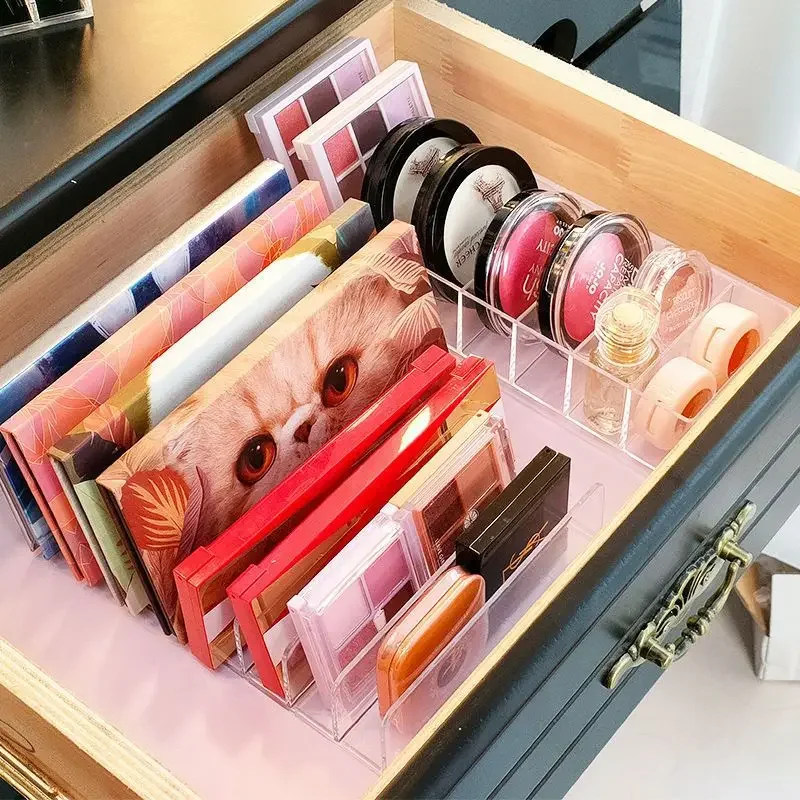 

Eyeshadow Palette Organizer Eyepowder Storage Tray Cosmetics Rack Makeup Tools Compartment Holder For Women makeup organizer