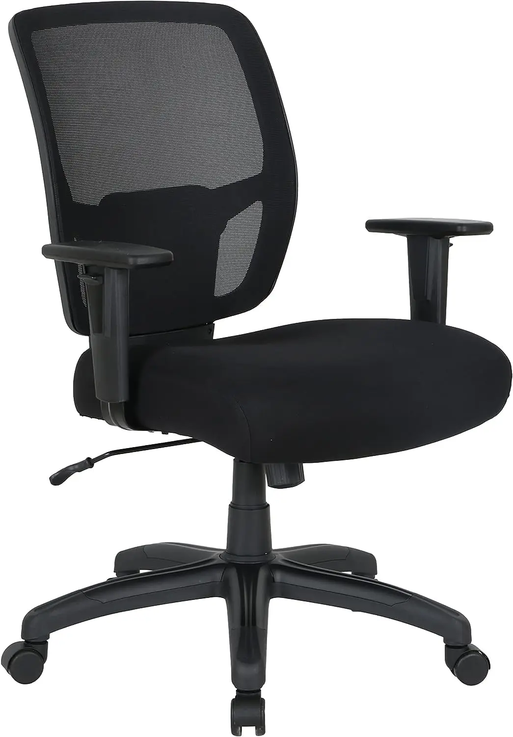 

Basics Big and Tall Mesh Office Chair with Adjustable Arms and Lumbar Support, 400lbs Capacity, Black