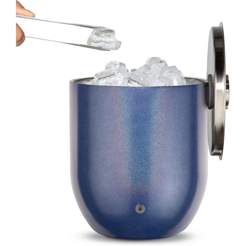 

Premium Vacuum Insulated Stainless Steel Ice Bucket with Lid/Tongs, Home Bar Accessories, Elegant Bartending Ice Buckets