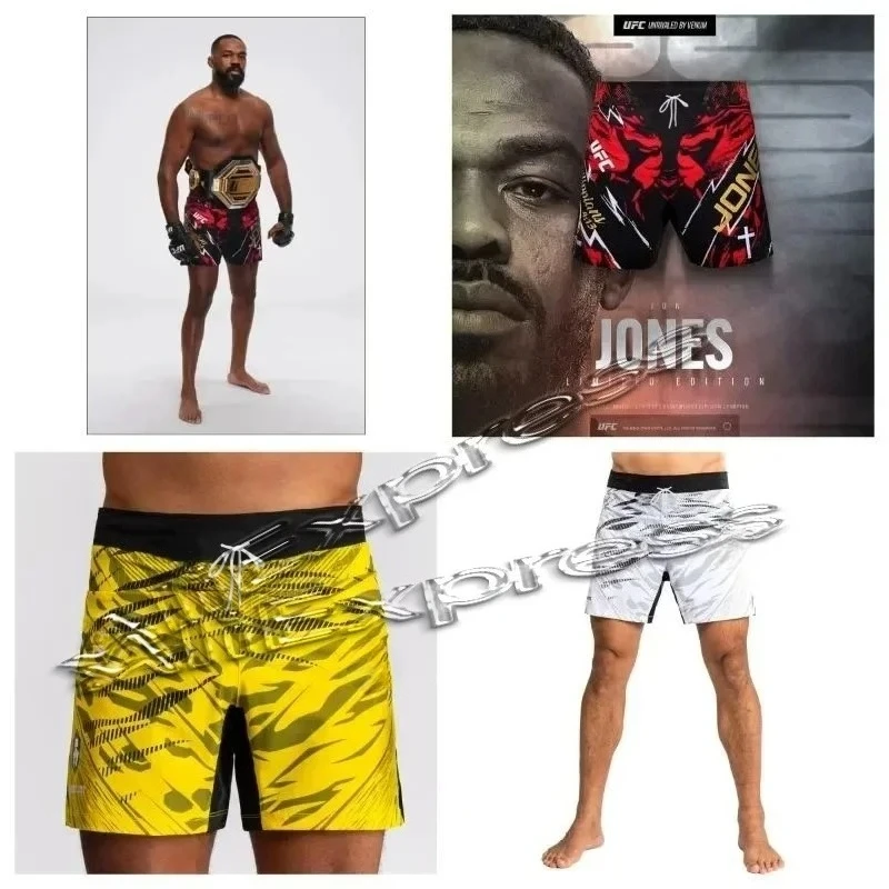 

Мужские быстросохнущие спортивные шорты для фитнеса UFC 2025, дышащие, удобные, впитывающие пот, боксерские брюки для тренировок и бега
