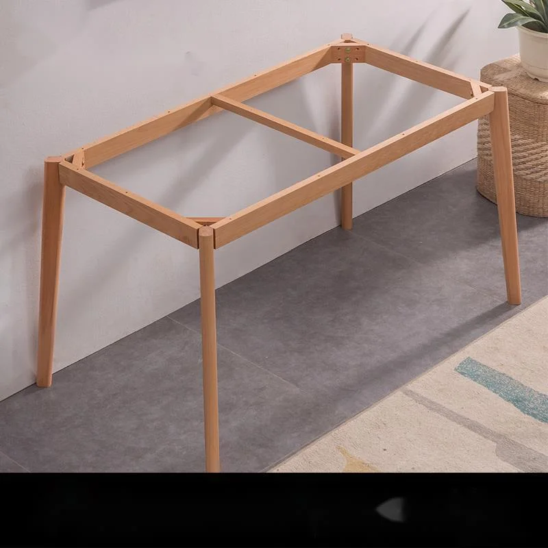 Solid Wood Plus Thick Dining Table Leg Rectangular Wooden Table Frame Home Office Furniture Foot Accessories
