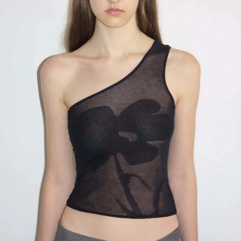 

Жилет женский Paloma Wool24 из трикотажного хлопка с вышивкой, на одно плечо, с цветочным узором, для повседневной носки