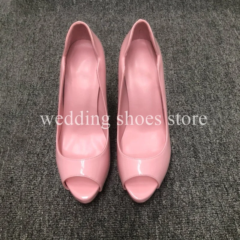 Pink Fish Mouth Open-toe High Heels Wave Cover Heel Fashion Sexy Women Summer Wedding Party Sandals Matching Chain Bag Shoes