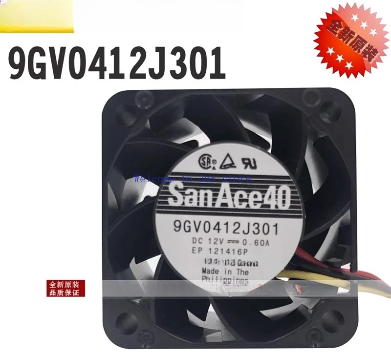 

For 9GV0412J301 New Sanyo fan 4028 12V 0.6A 4CM/cm, large air volume fan
