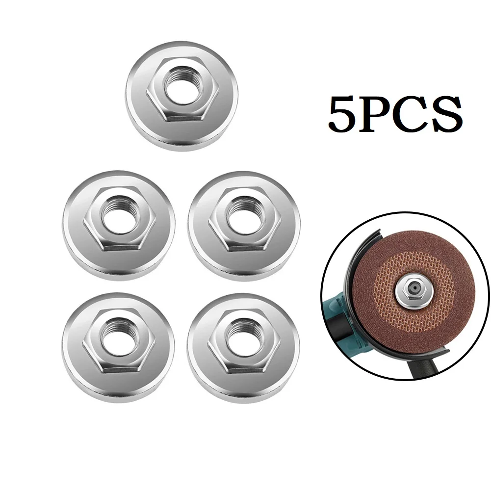 5PCS Angle Grinder Tools Accessories Hex Nut Tools Replacement For 100 Type Angle Grinder Chuck Locking Plate Quick Clamp