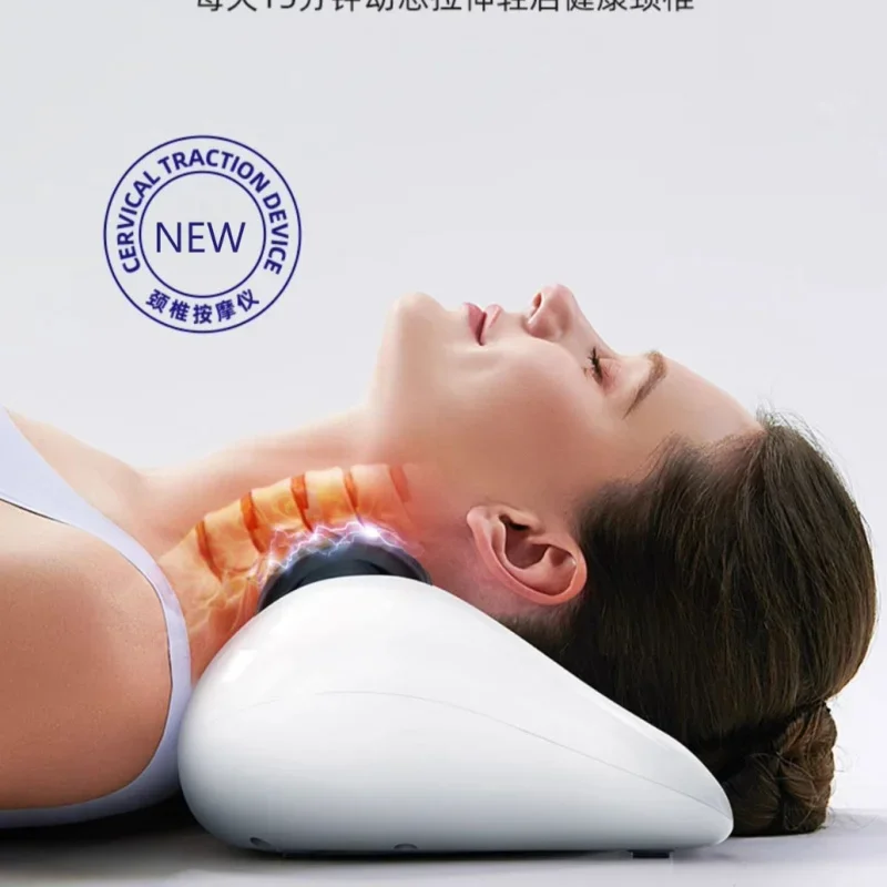 

Microcurrent Massage Pillow Neck Lumbar Hot Compress Cervical Traction Airbag Shoulder Therapy Device for Relaxation And Pain R