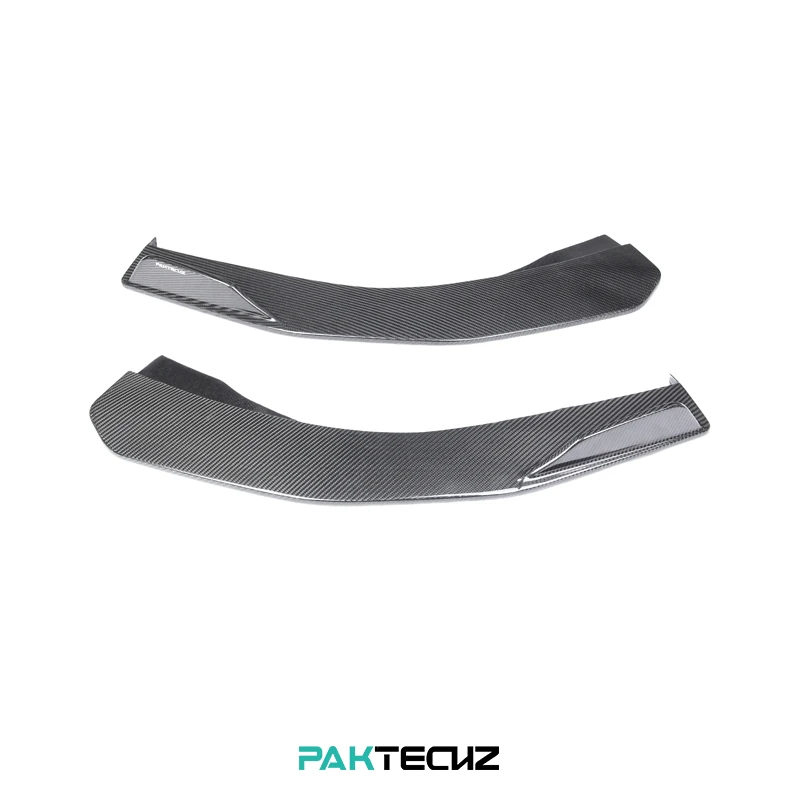 Paktechz Prepreg Carbon Fiber Parts Body Kit Front Corner Splitter for Ferrari F8 Tributo Spider
