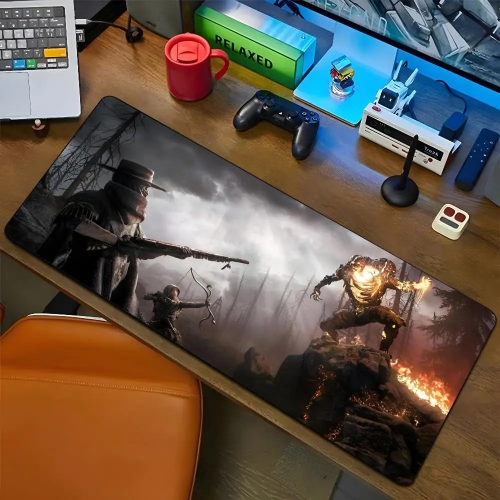 Jogos sobrevivência caça showdownes mouse pad dos desenhos animados lockedge grande almofada de jogo computador gamer teclado tapete mesa mousepad pc