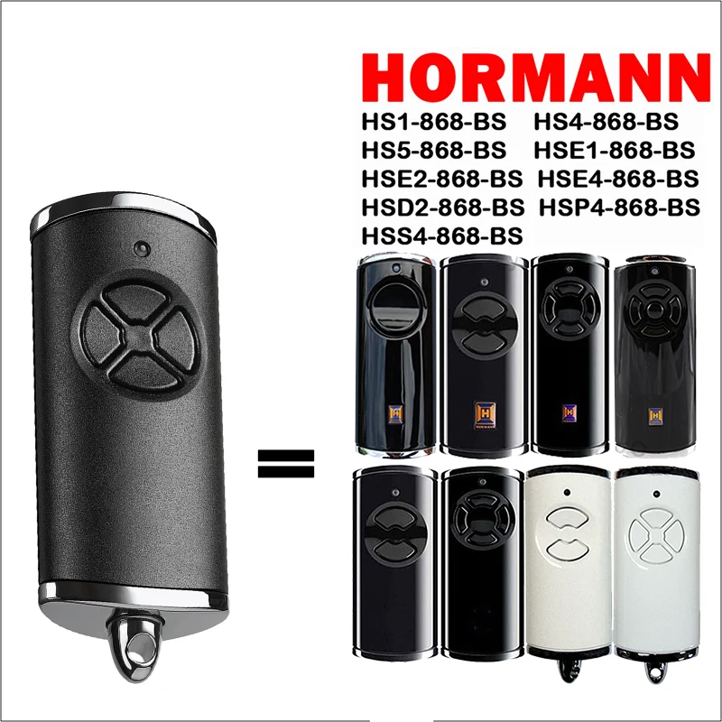 

HORMANN HSE4 HSE2 HSE1 HS5 HS4 HS1 HSD2 HSP4 HSS4 868 BS Series Garage Door Remote Control 868MHz Compatible Gate Opener Key