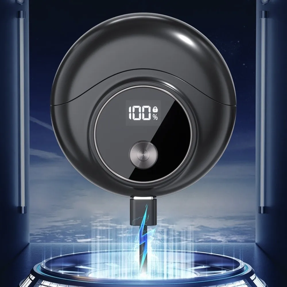 ماكينة حلاقة كهربائية صغيرة UFO برأس مزدوج غطاء مغناطيسي ماكينة حلاقة دوارة IPX7 مقاومة للماء قابلة لإعادة الشحن ماكينة حلاقة اللحية هدية للرجال #1