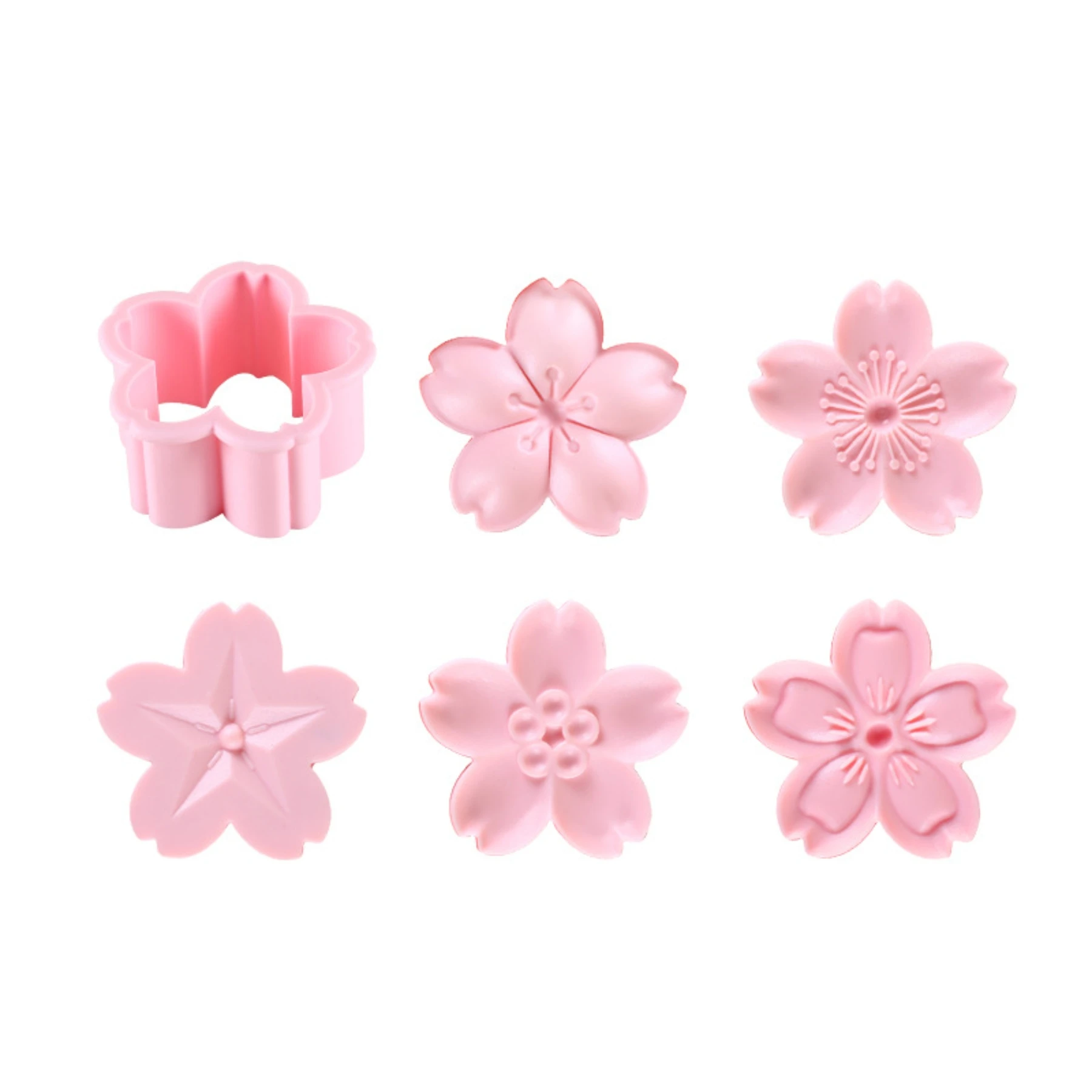 5pcs/set Sakura Flower Cookie Mold Stamp Biscuit Cutter Cherry Blossom DIY Fondant Cake Decor Floral Mould Kitchen Baking Tools