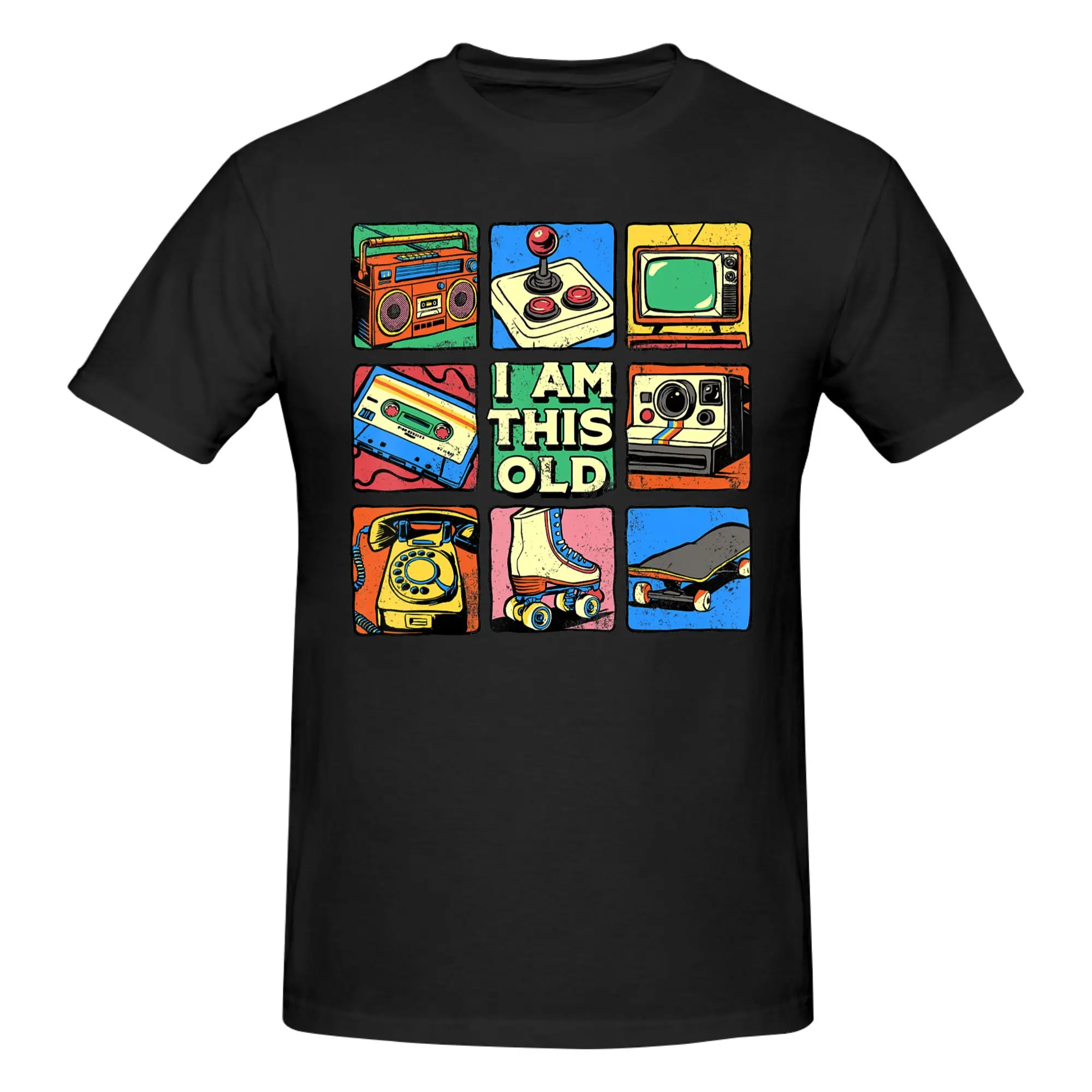1 Piece I Am This Old  Funny 100% Cotton T-Shirt R-Retro style Tees Tops For Men