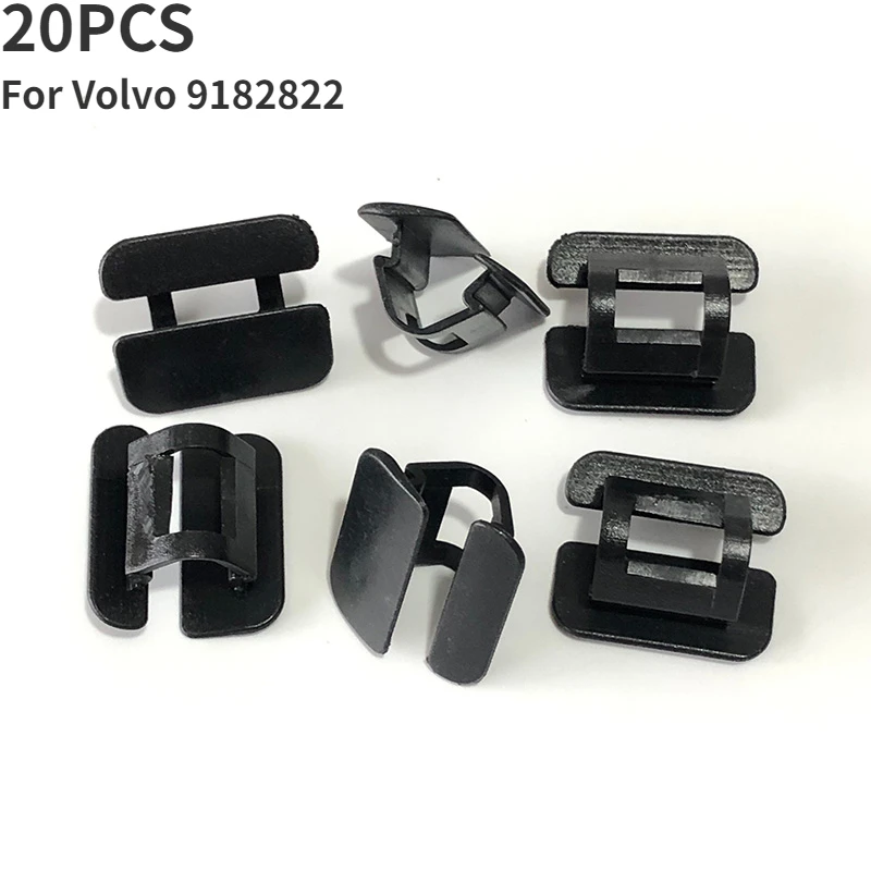 20pcs For Volvo 9182822 S80 S80L Engine Hood Insulation Pad Clips Nylon Lining Fixer Retainer Mountings Automobile Accessories