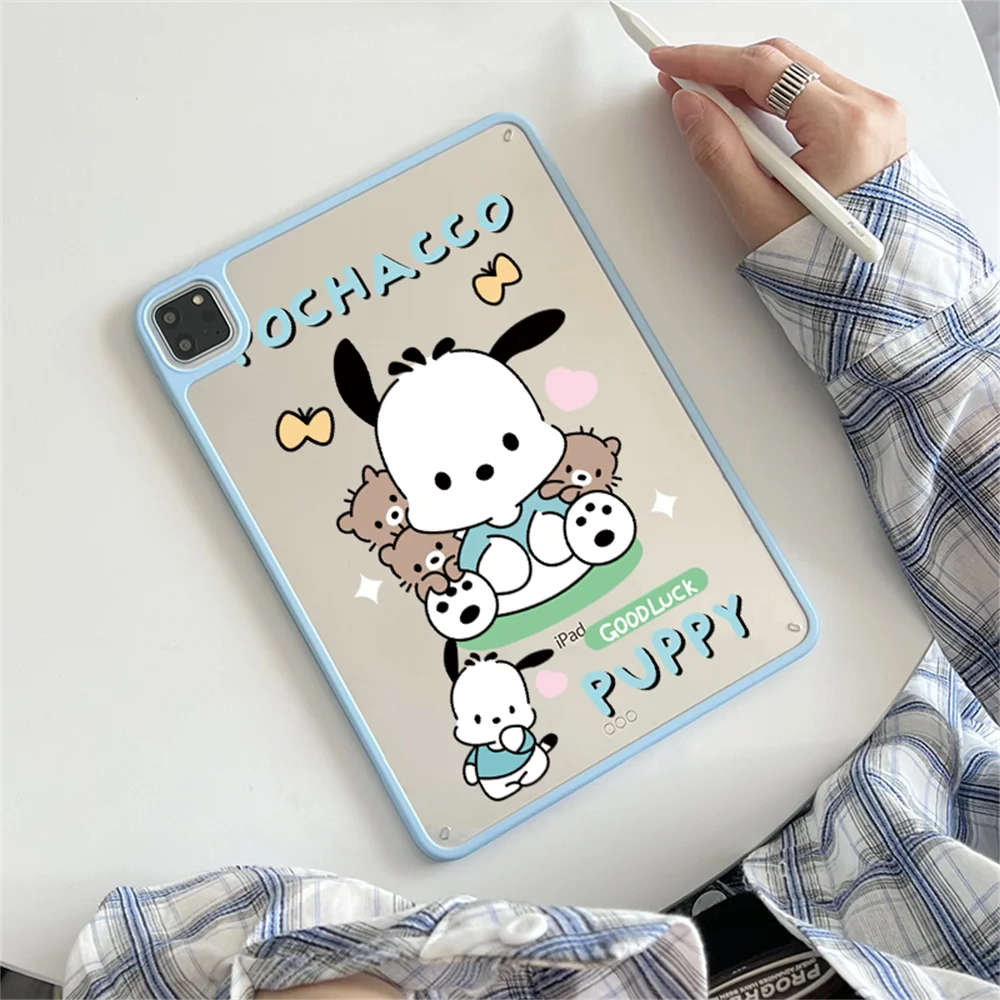 

Pochacco Case For iPad Air11 2025 A16 Air 4/5/6th Pro11 2024 Acrylic Cover 7/8/9th 10th 11th 10.9 10.5/10.2 9.7 Mini6 7
