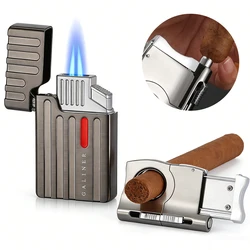 GALINER Cigar Lighter Cutter Set With With Punch Knife Professional Cigar Accessories Torch Puro Lighter Charuto Scissors