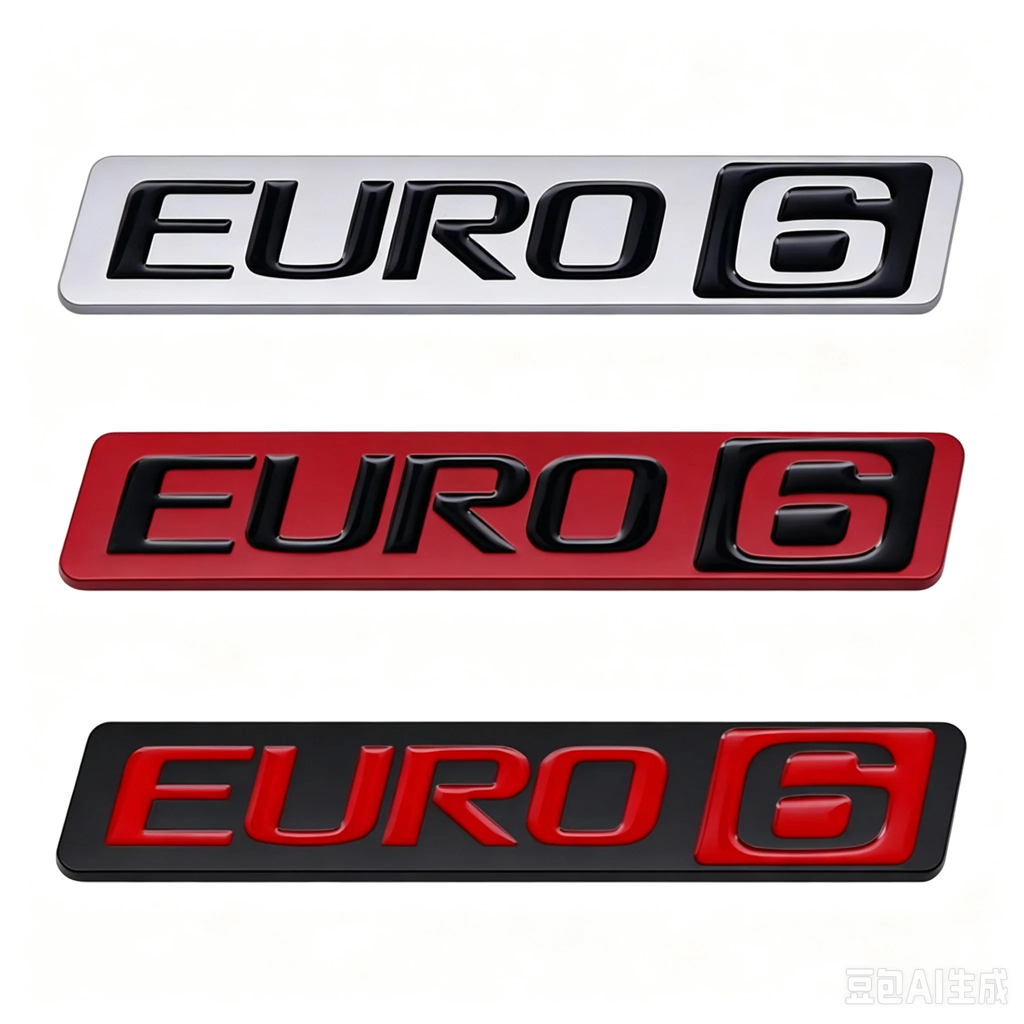 EURO6 Labeling Applicable to Volvo Emblem Displacement Labeling Trunk Body Side Fender Labeling Car Sticker Emblem