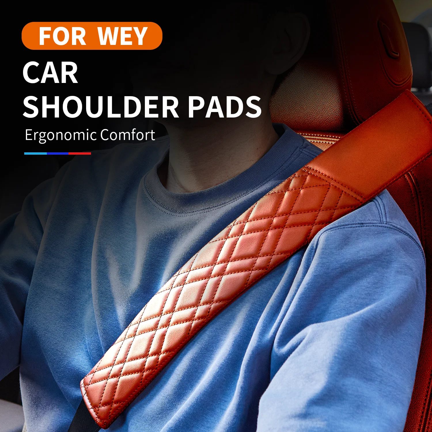 

38mm Seat Belt Cover Leather Material Shoulder Protector Pad For WEY 07 80 Wey 05 Safety Belt Cover Auto Interior Accessories