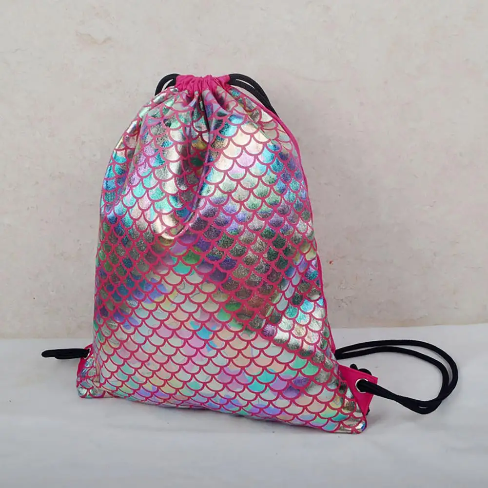 Basketball Drawstring Backpack Large Capacity Waterproof Wear Resistant Sequins Design Gym Bag Sports Backpack