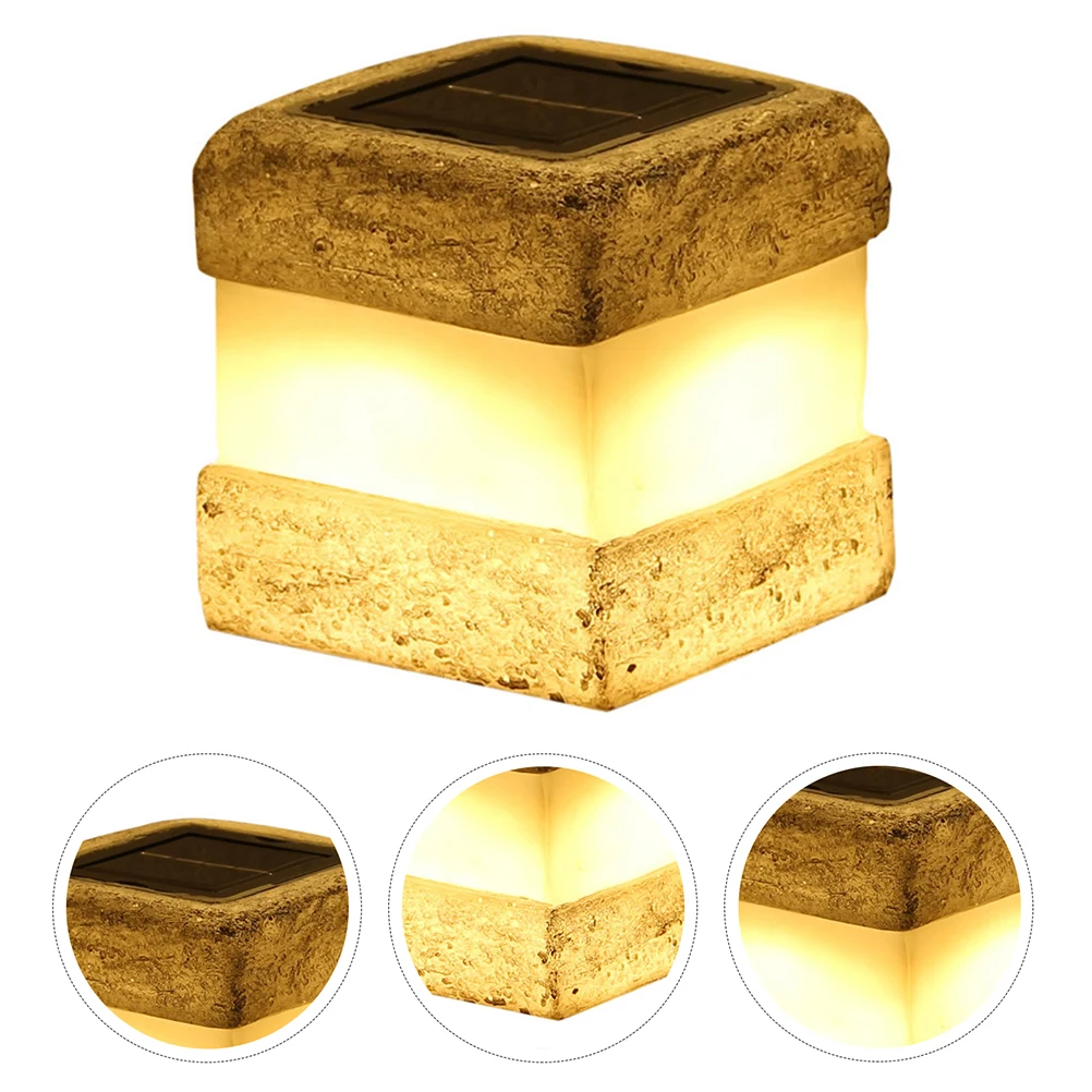 

Stone Decorative Plastic Garden Lamp Outdoor Courtyard Adornment Solar For Housewarming Gift Durable Long-Lasting Creative