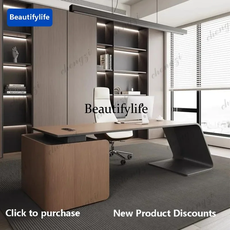 C45  Manager Luxury L Shaped Office Desk Conference Designer High Quality Unique Boss Desks Reading Customized Escritorio